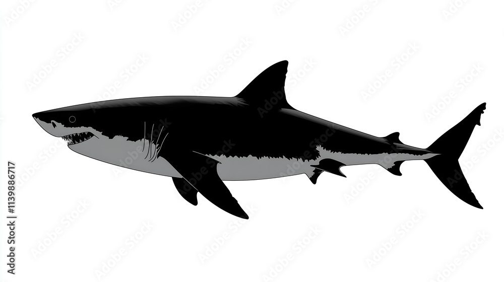 Fototapeta premium shark illustration