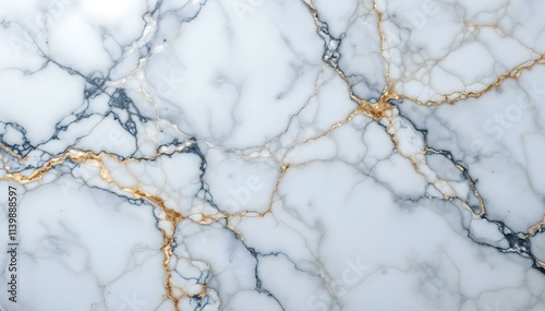 A marble surface captured up close, displaying beautiful gold and white paint accents that enhance its sophisticated look