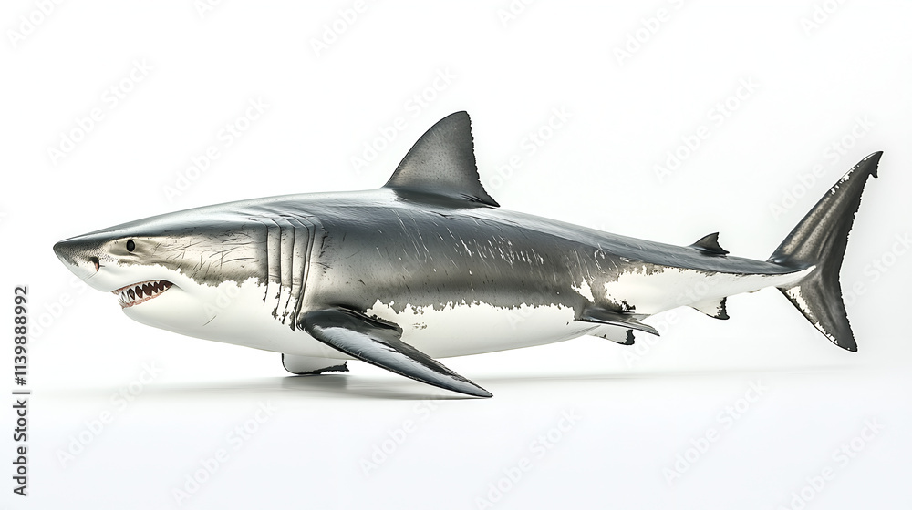 Fototapeta premium shark isolated on white