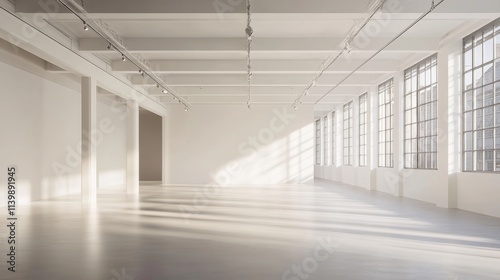 Bright and Spacious Empty Room with Large Windows and Natural Light