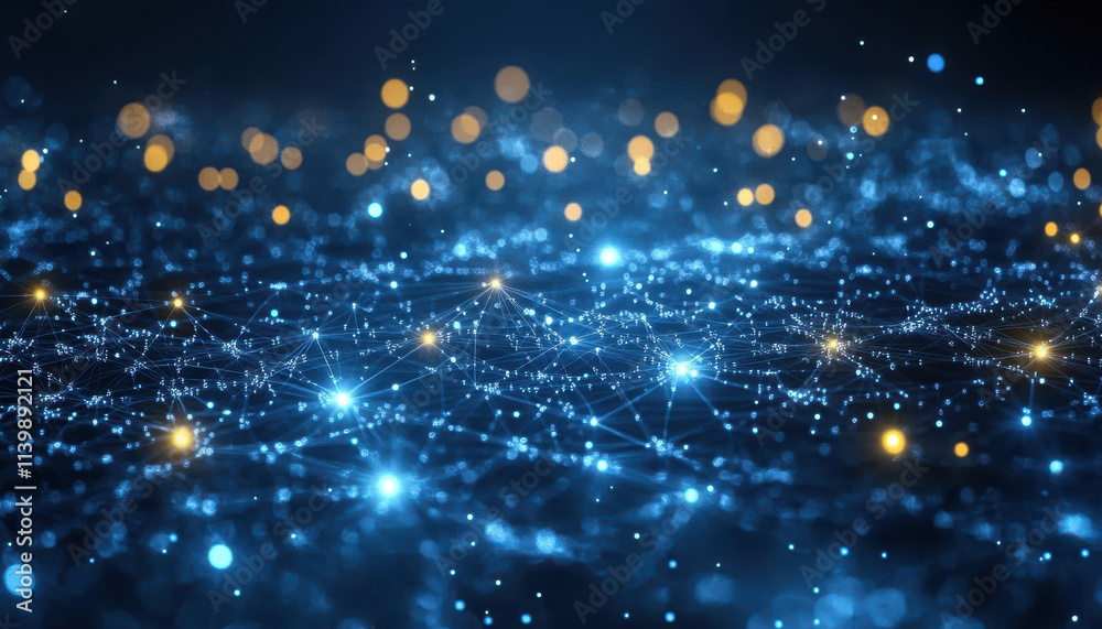 Obraz premium Global Network Connection Abstract Digital Technology Background
