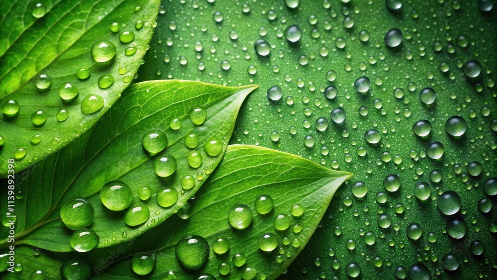 Green leaves with water spots, nature, foliage, leaf, plant, water droplets, textures, close-up, fresh, organic, botanical Green leaves with water spots, nature, foliage, leaf, plant, water droplets, textures, close-up, fresh, organic, botanical