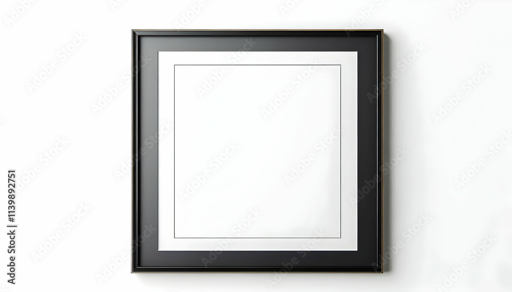 Frame Blank framed poster with a thin black frame isolated on a white background Frame Blank framed poster with a thin black frame isolated on a white background