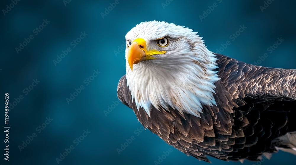 Obraz premium Majestic Bald Eagle Close up Wildlife Bird of Prey American Symbol Nature Photography