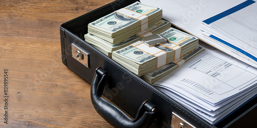 Cash Briefcase Money Finance Documents Wealth Business