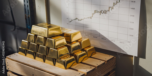 Gold Bars Investment Finance Market Trading Chart