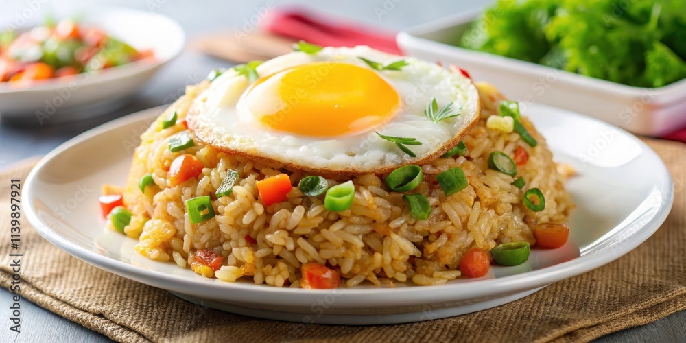 Fried rice with a crispy fried egg on top , Asian cuisine, delicious, lunch, dinner, meal, homemade, egg, rice Fried rice with a crispy fried egg on top , Asian cuisine, delicious, lunch, dinner, meal, homemade, egg, rice