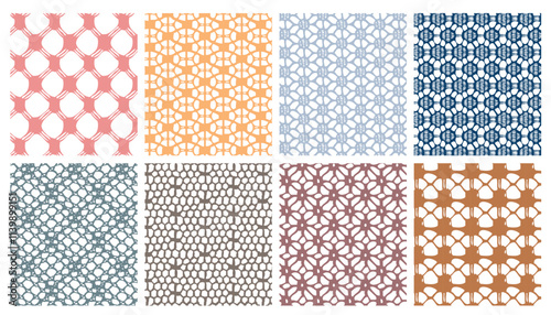 Lace fabrics with eight different colors and unique polka dot patterns