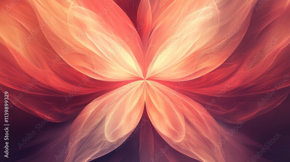 Abstract Flower Design with Flowing Colors and Soft Lighting Effects Abstract Flower Design with Flowing Colors and Soft Lighting Effects