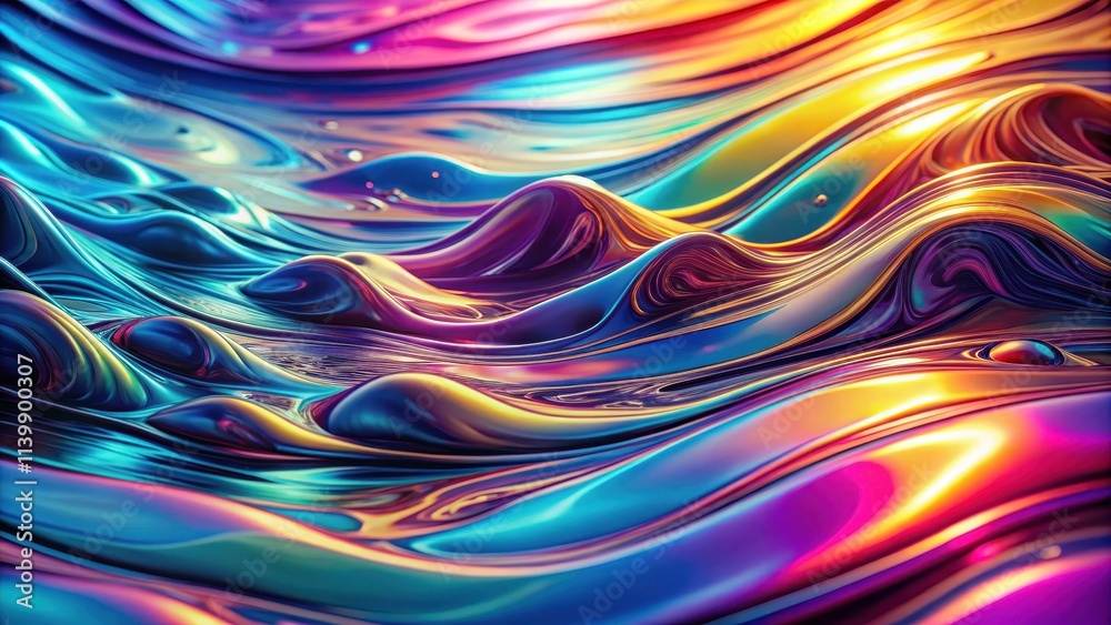 Abstract chromatic liquid surface flow background, liquid, surface, flow, abstract, colorful, vibrant, dynamic, movement