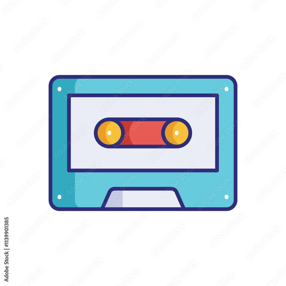 Obraz premium Cassette vector icon