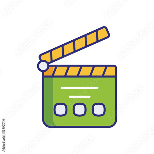 Clapperboard vector icon