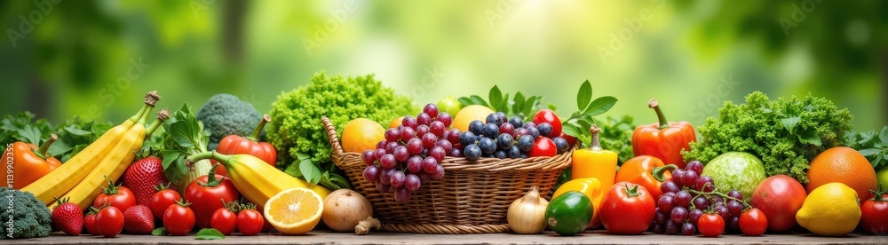 Fresh Produce Abundance: Colorful Fruits and Vegetables
Fresh Produce Abundance: Colorful Fruits and Vegetables