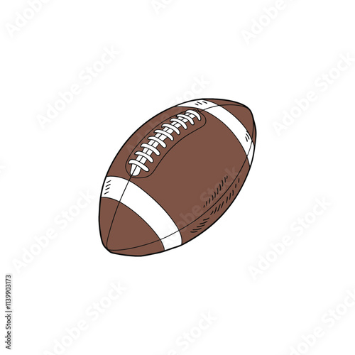 American football ball isolated 