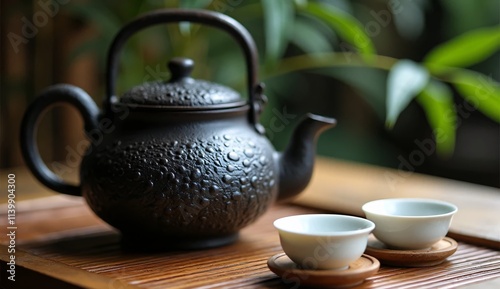 teapot and cups