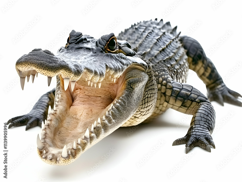 Obraz premium Realistic Alligator 3D Render