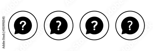 Question Icon vector isolated on white background. Question mark sign. help icon. Faq