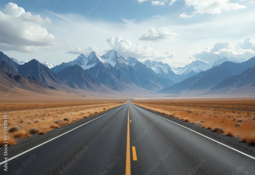 Open Road Through Snowy Mountains
Open Road Through Snowy Mountains