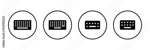 Keyboard icon vector isolated on white background. keyboard vector symbol