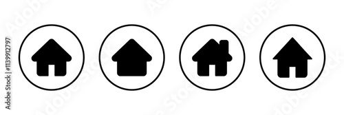 Home icon vector isolated on white background. House vector icon. Address