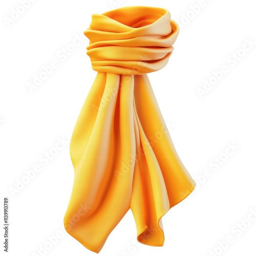 Elegant yellow scarf draped in soft folds