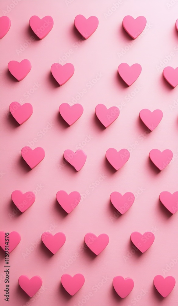 Pink Hearts Pattern on Pink Background Pink Hearts Pattern on Pink Background