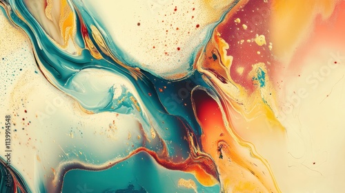 A vibrant abstract liquid a...