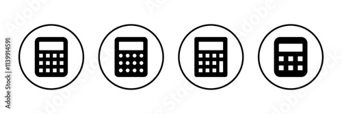 Calculator icon vector isolated on white background. Calculator vector icon. Accounting icon