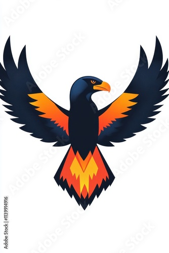 Abstract eagle logo design	 photo