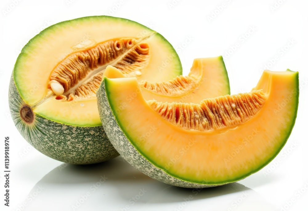 Sweet Melon Slices, Juicy and Ripe
Sweet Melon Slices, Juicy and Ripe