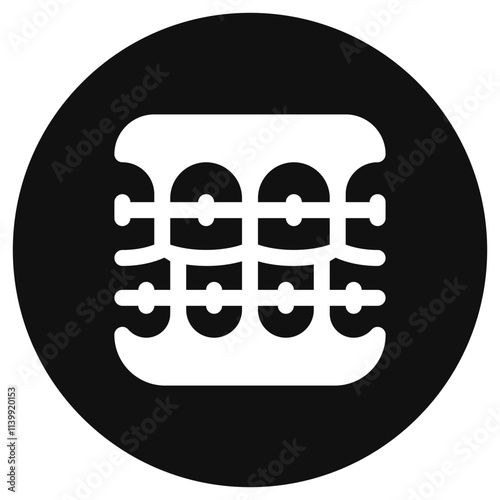 Editable dental braces vector icon. Dentistry, healthcare, medical. Part of a big icon set family. Perfect for web and app interfaces, presentations, infographics, etc