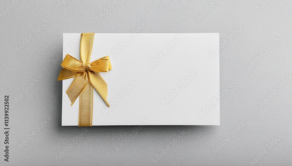 Elegant White Gift Card with Luxurious Golden Ribbon Bow for Special Occasions, Perfect for Birthdays, Weddings, Anniversaries, Holiday Gifting, Corporate Events, and Personalized Presents Elegant White Gift Card with Luxurious Golden Ribbon Bow for Special Occasions, Perfect for Birthdays, Weddings, Anniversaries, Holiday Gifting, Corporate Events, and Personalized Presents