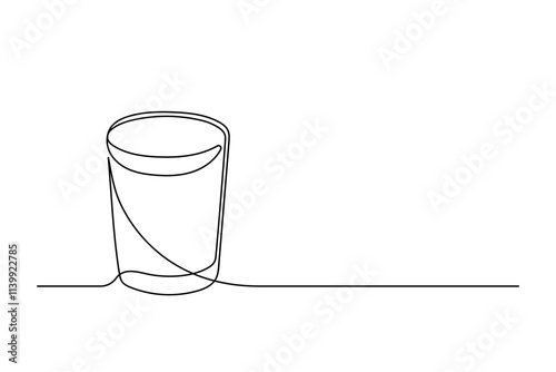 Сontinuous one line drawing of cocktail drink isolated on white background. Cocktail drink thin line. Vector illustration