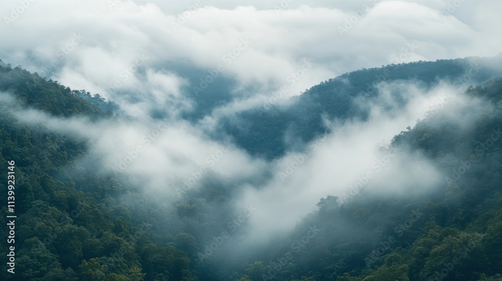 The sea of clouds in mountainous areas The sea of clouds in mountainous areas