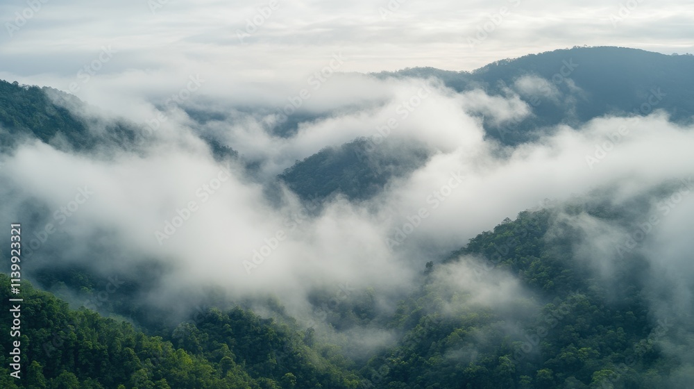 The sea of clouds in mountainous areas The sea of clouds in mountainous areas