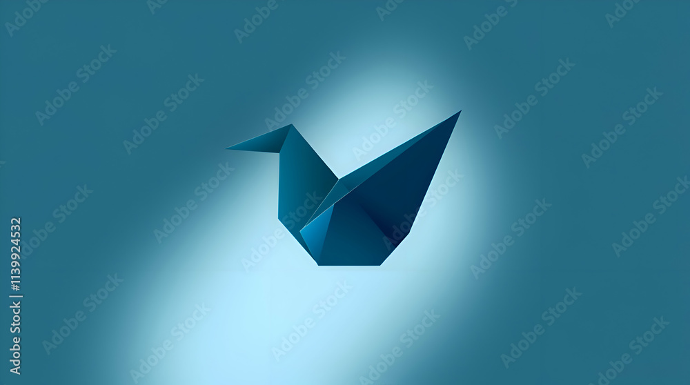 A bird designed with an origami-style pattern, symbolizing creativity and precision. A bird designed with an origami-style pattern, symbolizing creativity and precision.