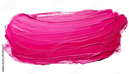 Thick Pink Oil Paint Brush Stroke, Transparent PNG