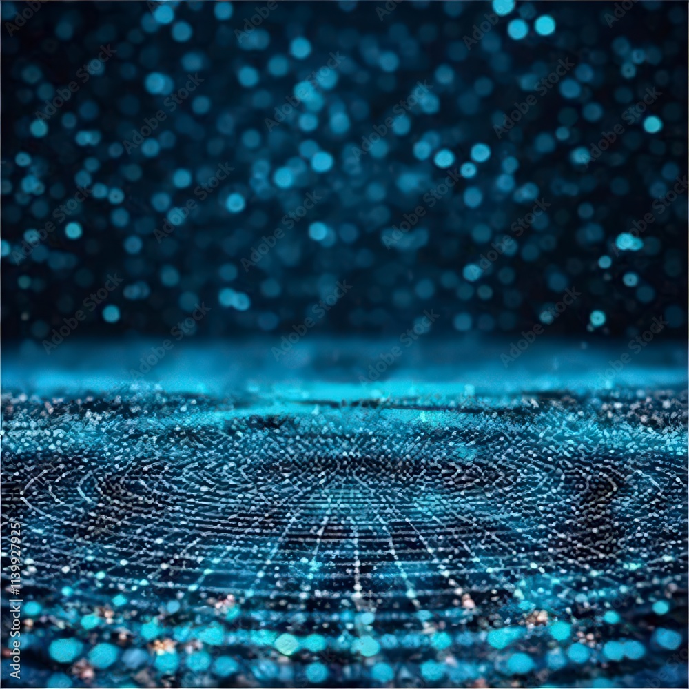 Abstract Digital Network Glowing Grid Cyber Space Tech Background Abstract Digital Network Glowing Grid Cyber Space Tech Background