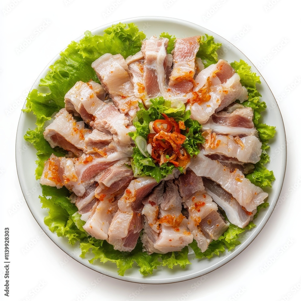 Samgyeopsal isolated on white background Samgyeopsal isolated on white background