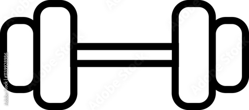 single dumbell icon. Vector illustration