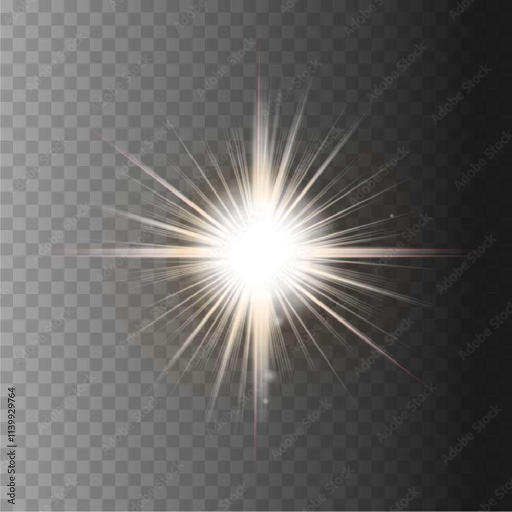Obraz premium Light glare effect transparent