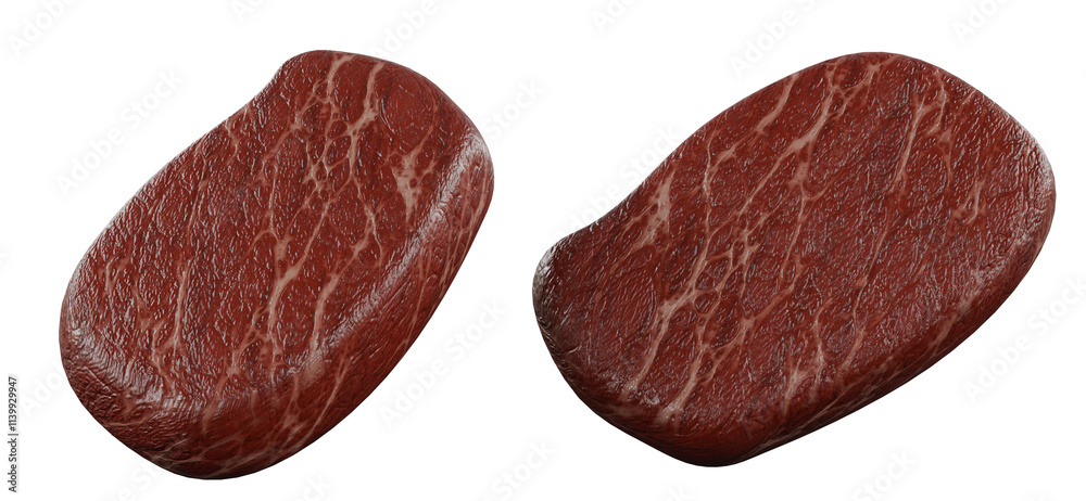 Raw Steak isolated on white Raw Steak isolated on white