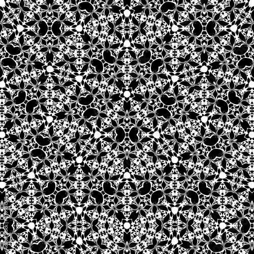 Monochrome Nature Ornament Seamless 
