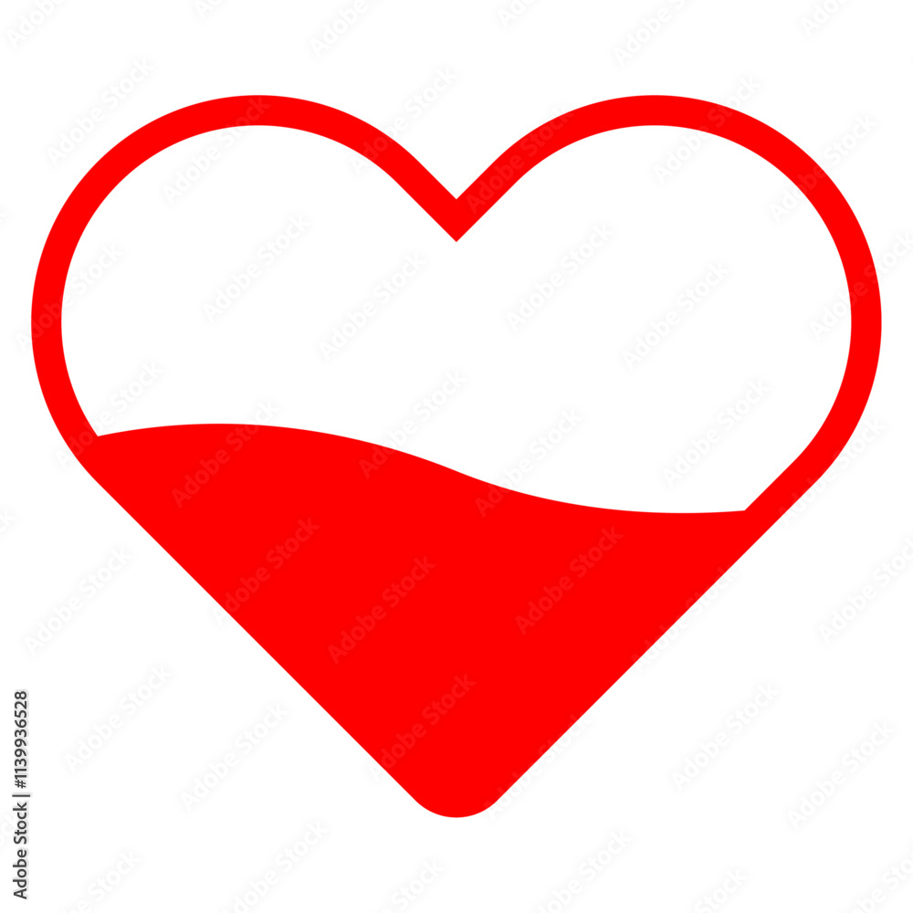 Heart with a Red Wave: A Symbol of Love, Passion, and Energy Heart with a Red Wave: A Symbol of Love, Passion, and Energy