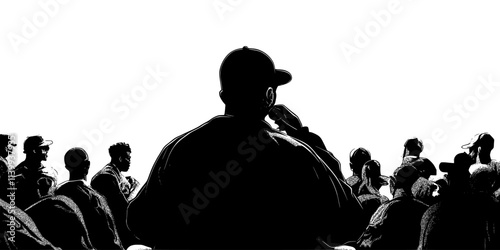 Engineer capturing live performances of hip-hop artists in a venue, Illustration