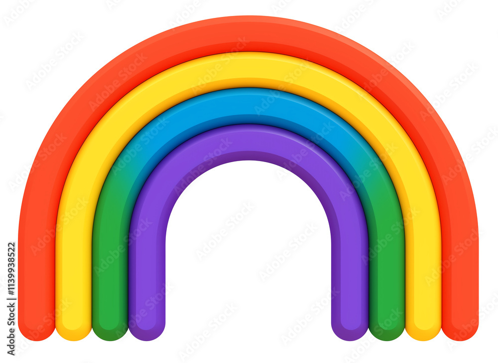 colorful 3D cartoon rainbow icon with flat design, isolated on transparency background, showcasing vibrant red, orange, yellow, green, blue, and purple arcs in cheerful style colorful 3D cartoon rainbow icon with flat design, isolated on transparency background, showcasing vibrant red, orange, yellow, green, blue, and purple arcs in cheerful style