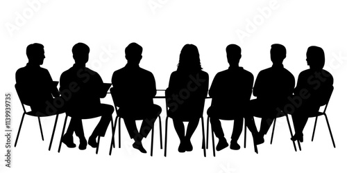 Participants attending a nutrition seminar for marathon training, Illustration