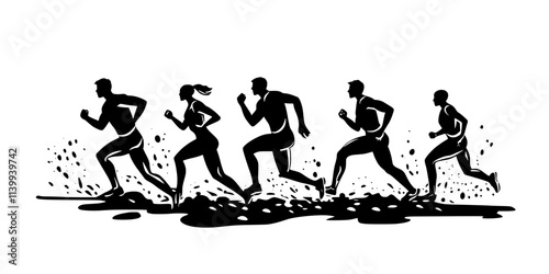 Participants cooling down after sprint intervals, Illustration