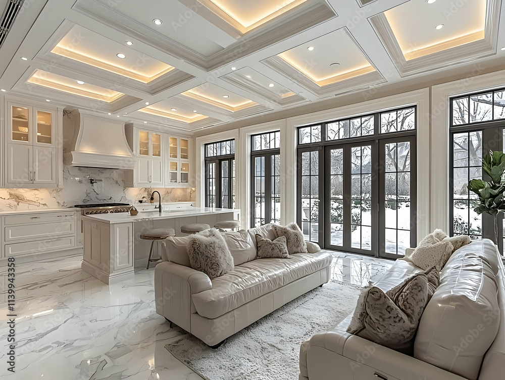 Luxury Home Interior Design: Modern Kitchen & Living Room Luxury Home Interior Design: Modern Kitchen & Living Room