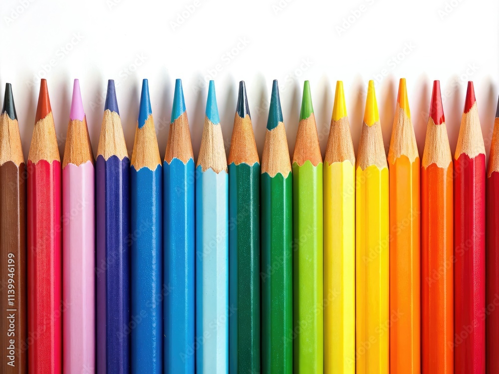 Showcase your creativity! A dazzling display of colored pencils, perfect for stationery. Showcase your creativity! A dazzling display of colored pencils, perfect for stationery.
